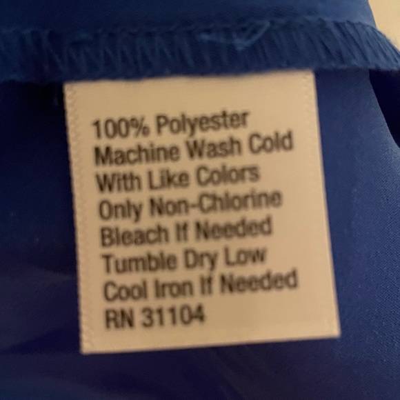 ❌SOLD❌NWTs The Limited Ruffle Front High Low Skirt Ocean Blue Cobalt Size 16 - Picture 6 of 11